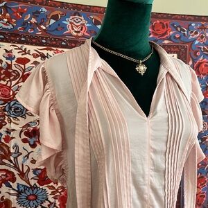 Tommy Hilfiger Soft Pink Ruffle Sleeve Midi Dress size 4